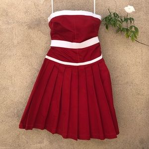 D&G Dolce & Gabbana Red Strapless Dress
